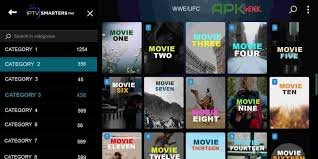 IPTV Smarters Pro catégories VOD et chaînes TV